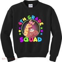 4th Grade Squad Llama Sloth Kids Sweatshirt thumb 0