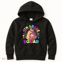 4th Grade Squad Llama Sloth Kids Hoodie thumb 0