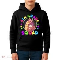 4th Grade Squad Llama Sloth Kids Hoodie thumb 4