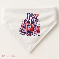 4th of July Celebrate USA Independence Day USA-Made Doggie Bandana thumb 0
