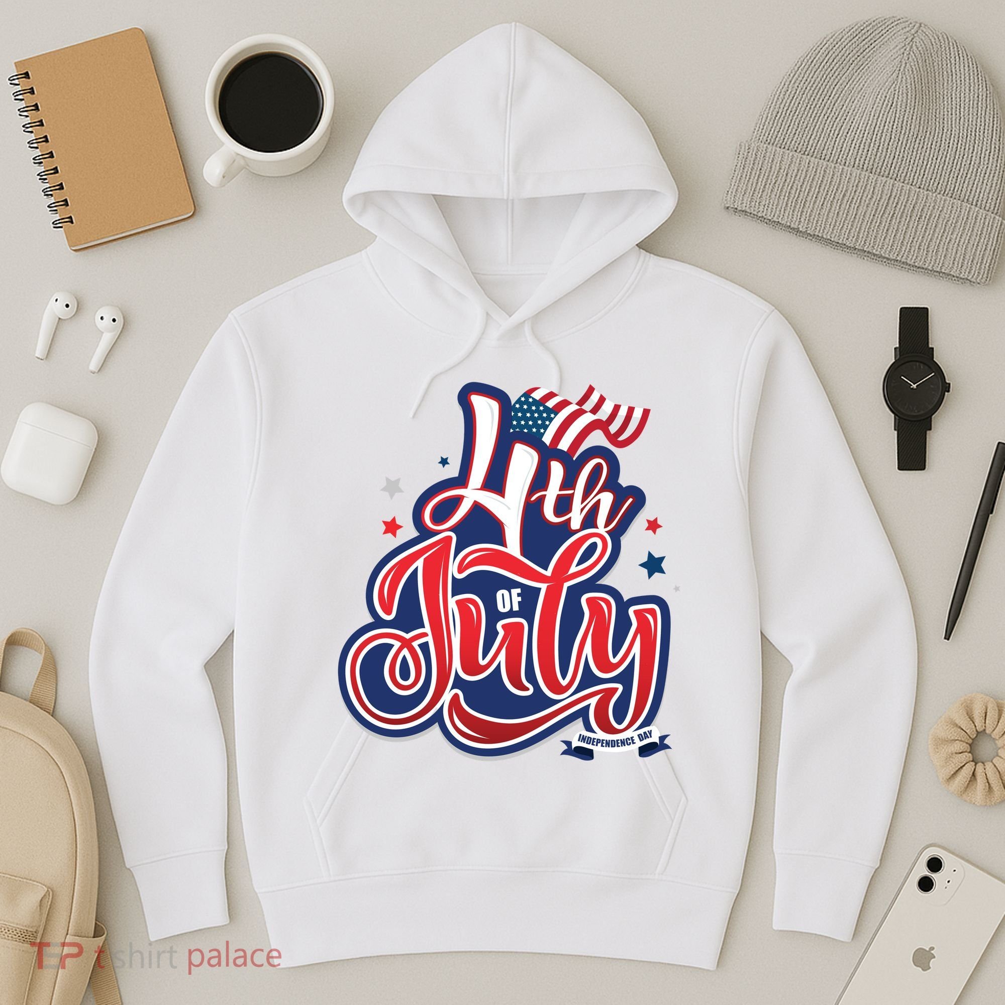 4th of July Celebrate USA Independence Day Hoodie