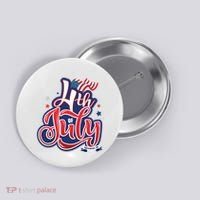 4th of July Celebrate USA Independence Day Button thumb 0