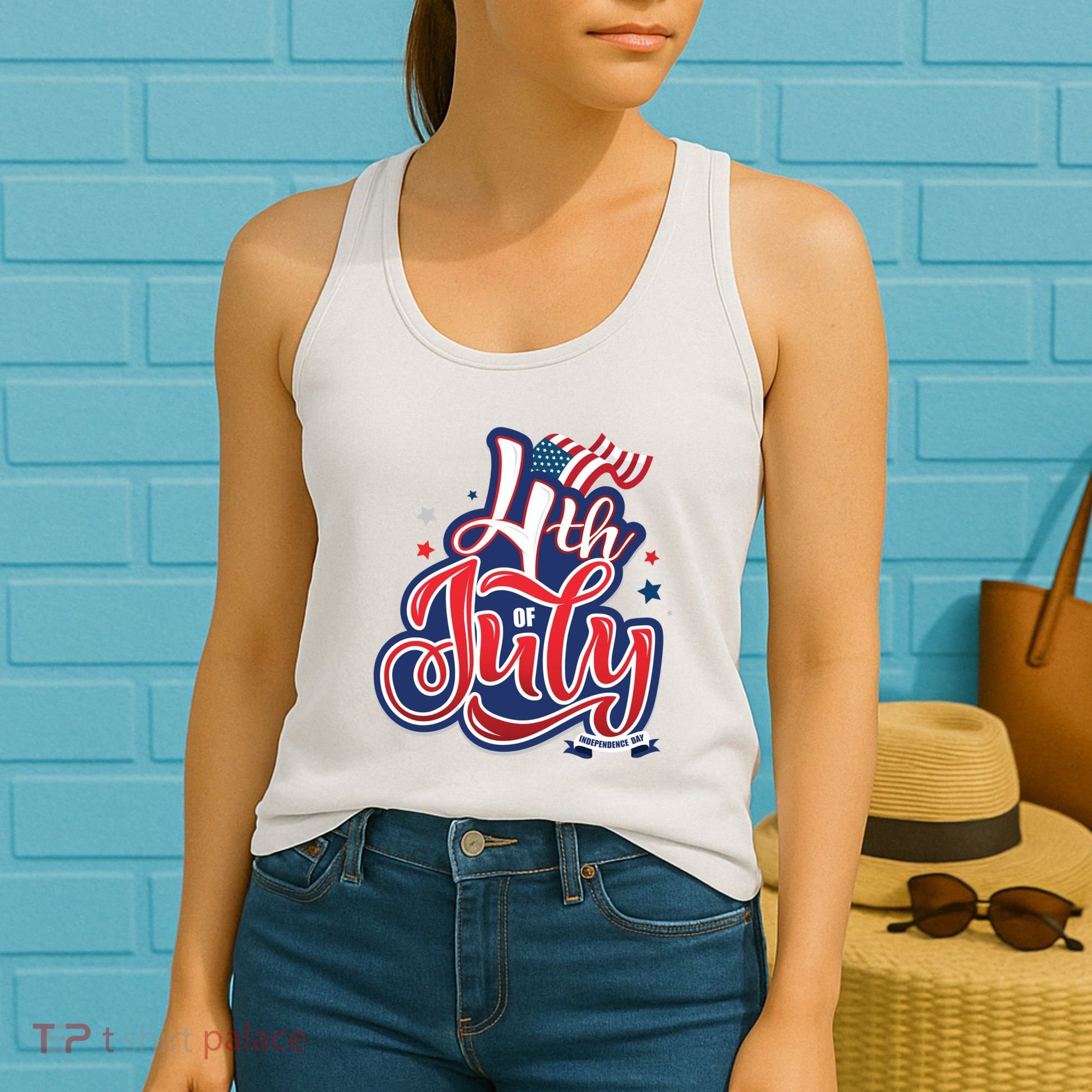 4th of July Celebrate USA Independence Day Women's Tank Top
