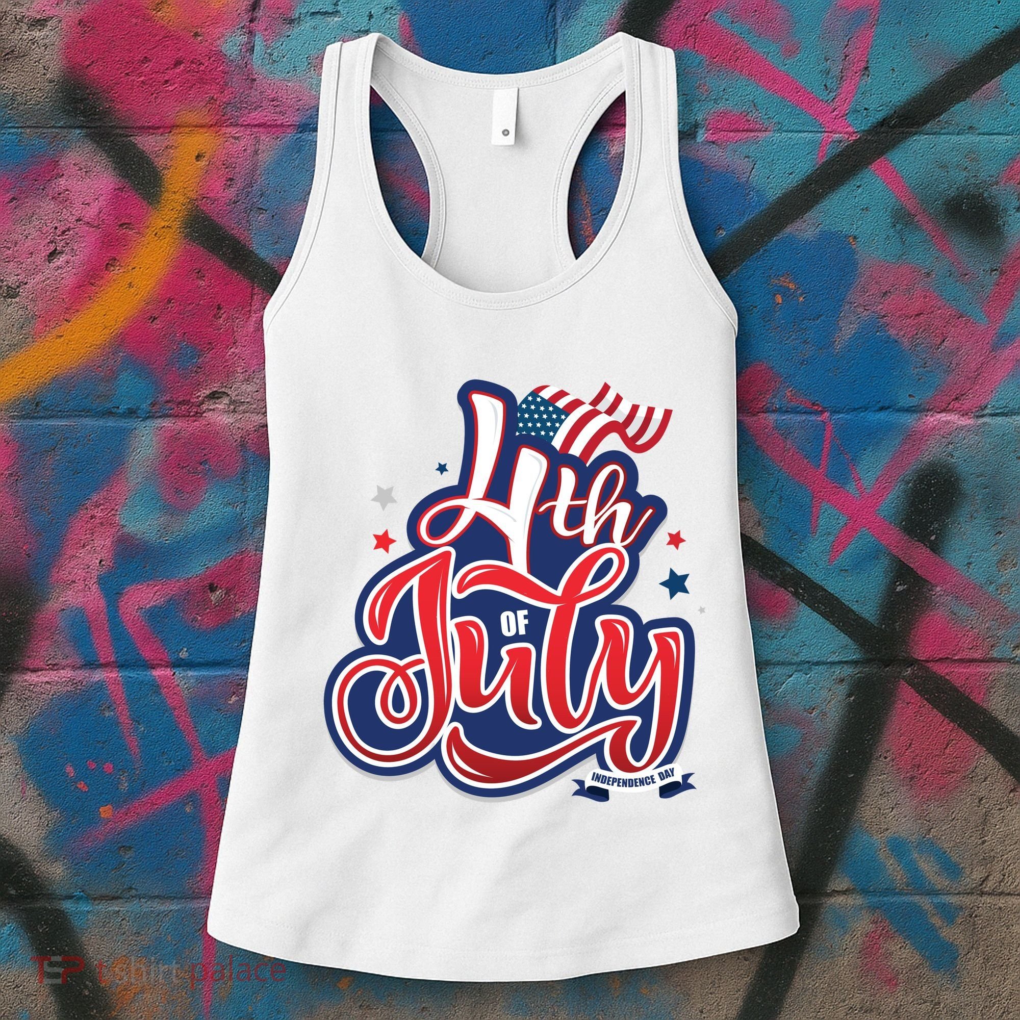 4th of July Celebrate USA Independence Day Women's Tank Top