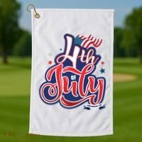 4th of July Celebrate USA Independence Day Golf Towel thumb 1