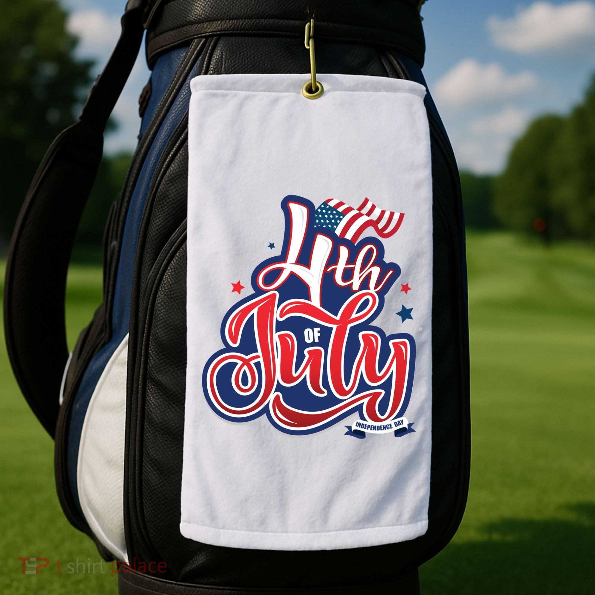 4th of July Celebrate USA Independence Day Golf Towel