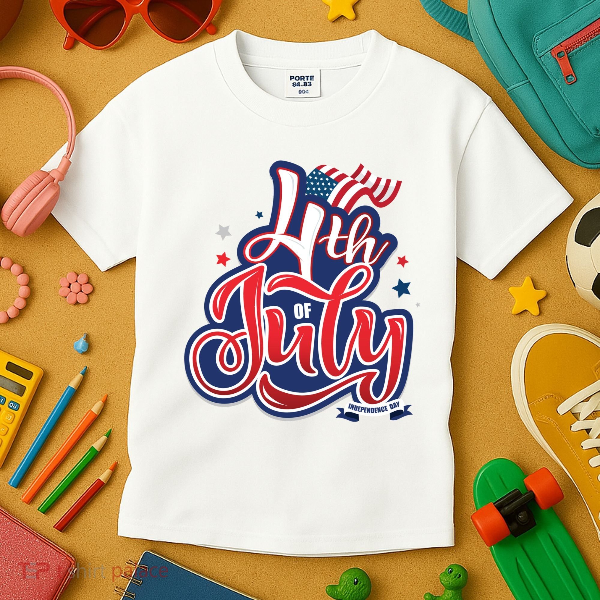 4th of July Celebrate USA Independence Day Kids T-Shirt
