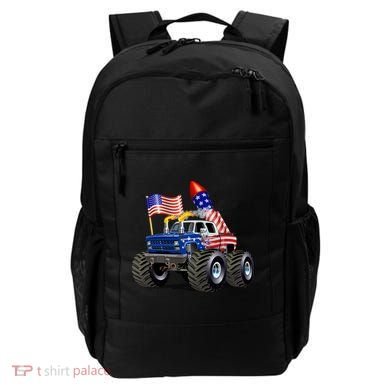 4th Of July Firecracker Monster Truck Backpack