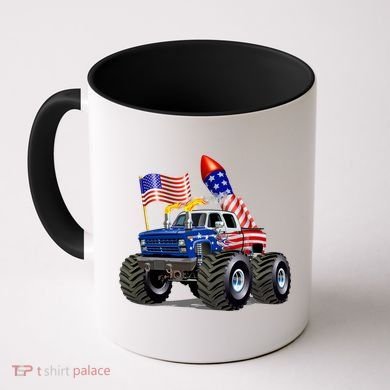 4th Of July Firecracker Monster Truck Coffee Mug