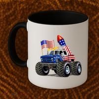 4th Of July Firecracker Monster Truck Coffee Mug thumb 2