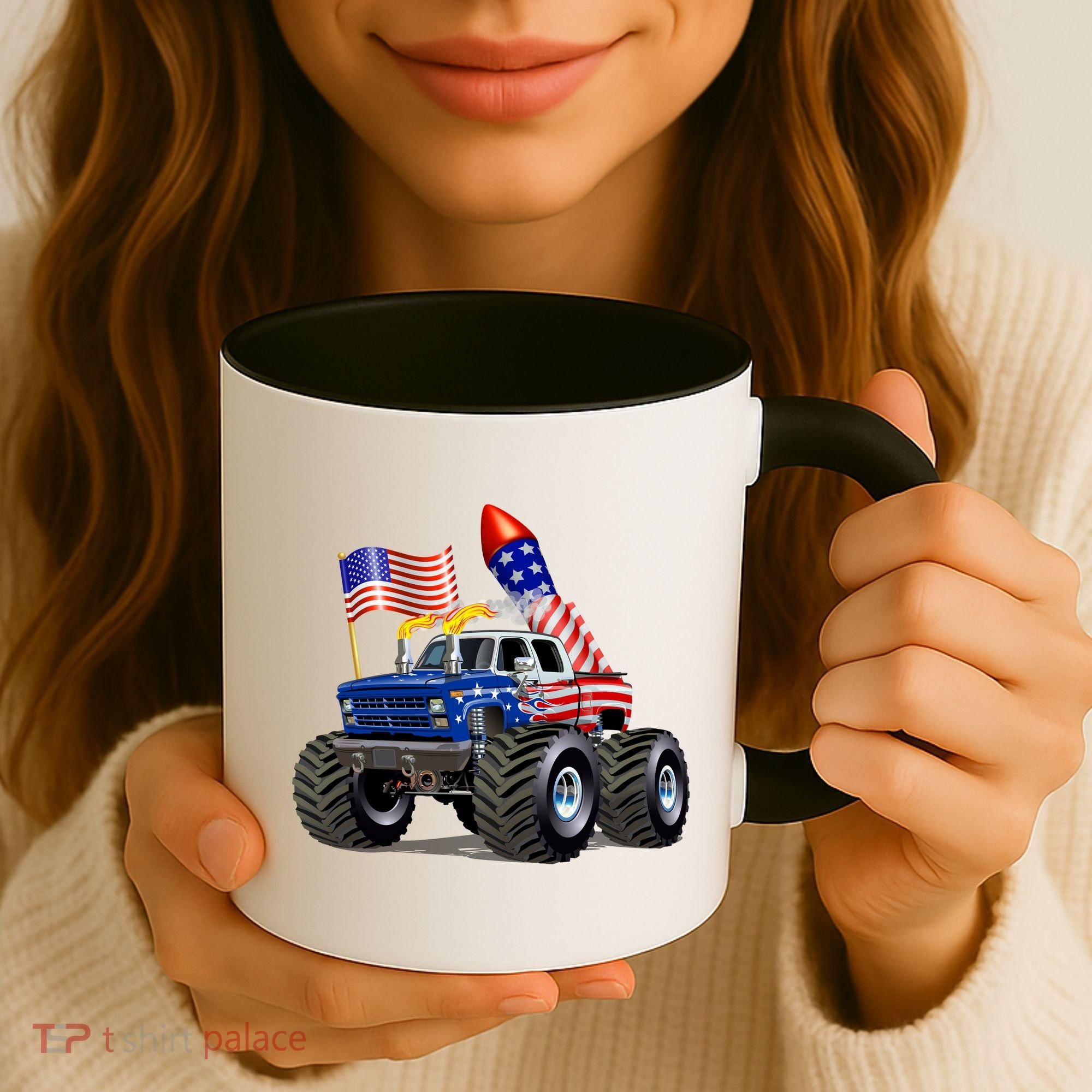 4th Of July Firecracker Monster Truck Coffee Mug