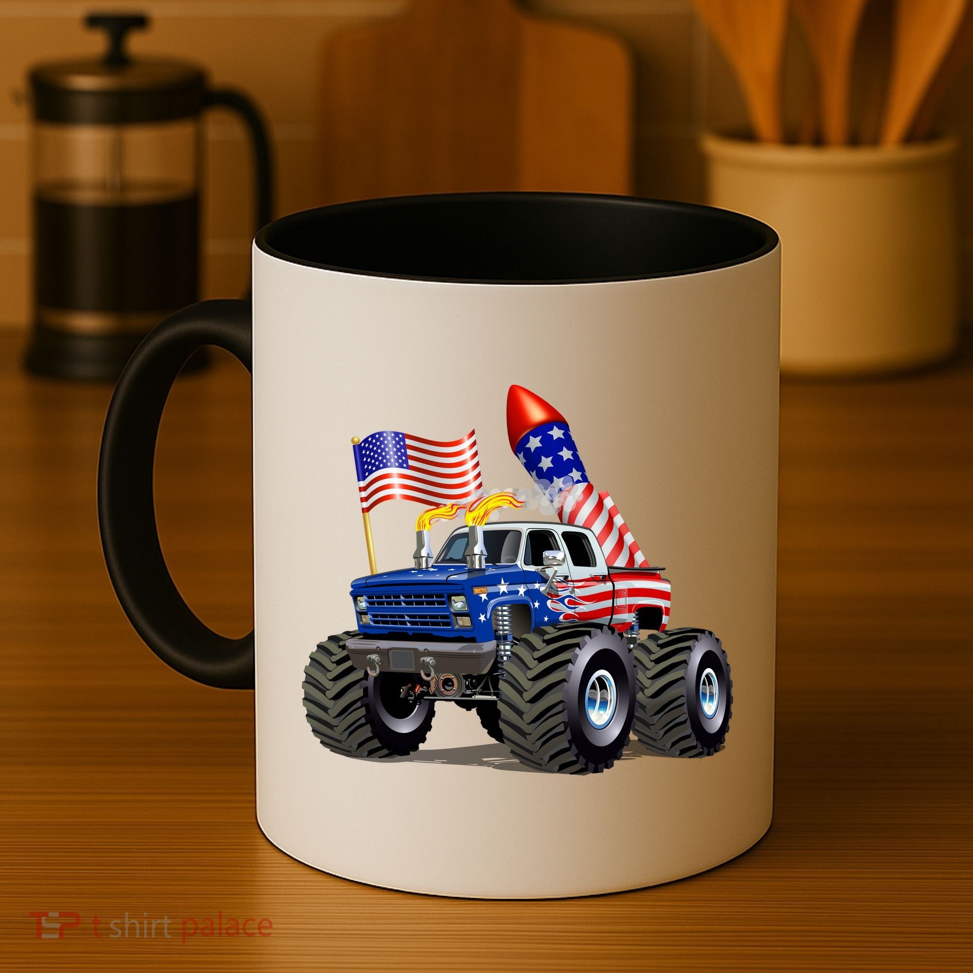 4th Of July Firecracker Monster Truck Coffee Mug