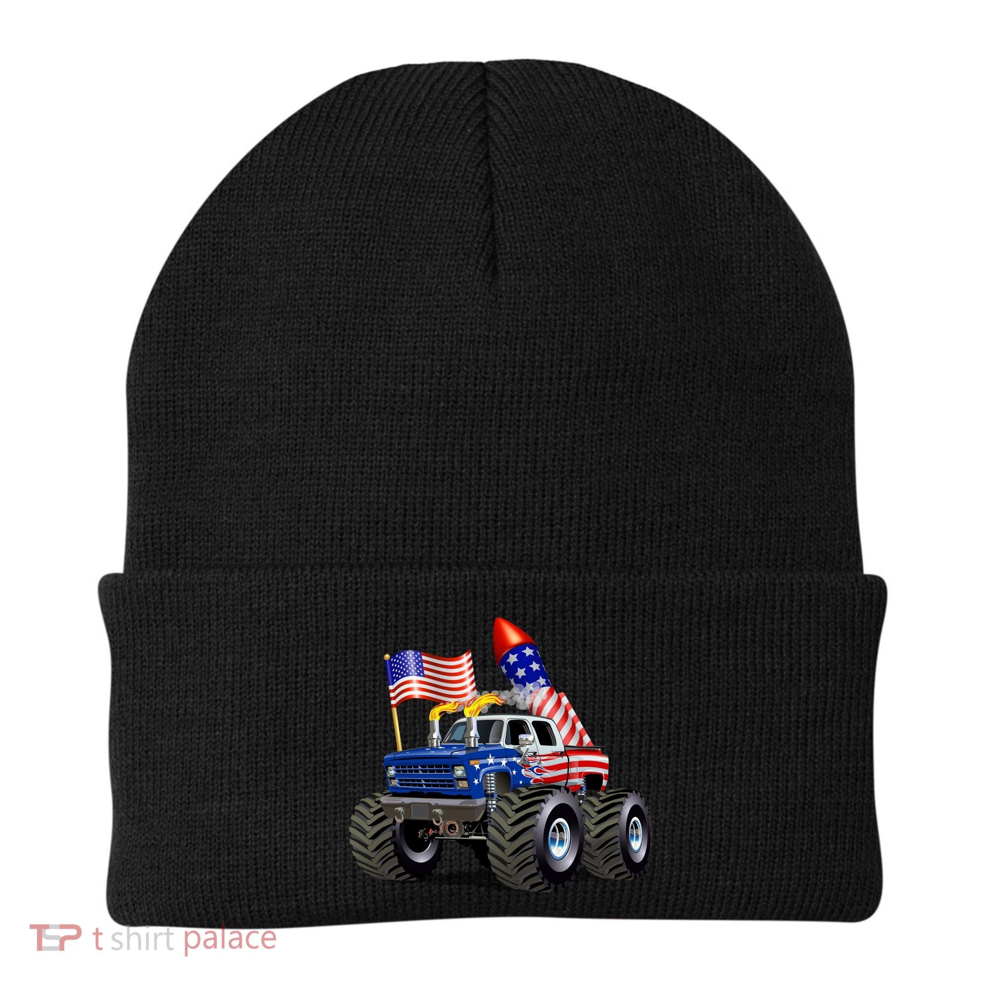 4th Of July Firecracker Monster Truck Beanie