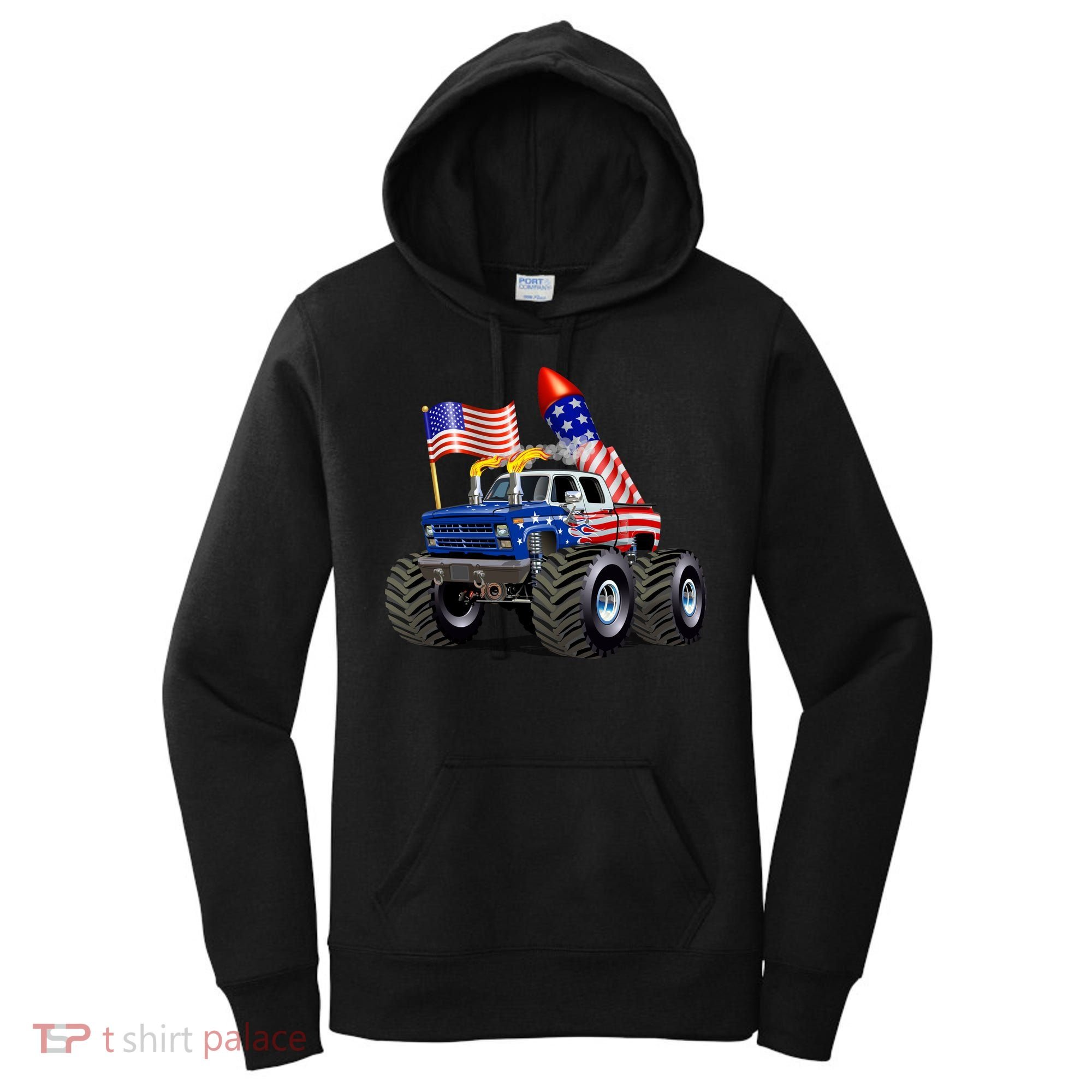 4th Of July Firecracker Monster Truck Women's Hoodie