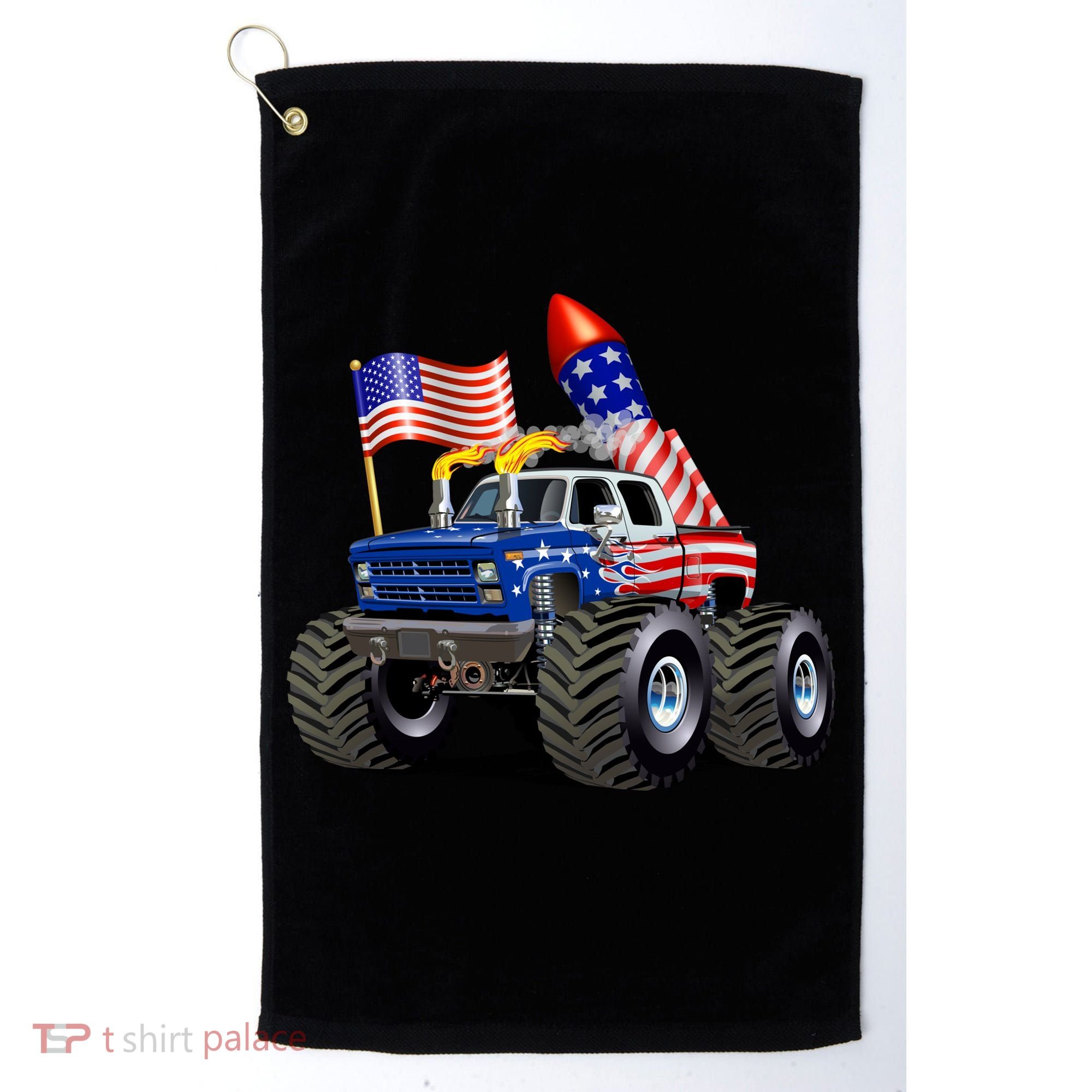 4th Of July Firecracker Monster Truck Golf Towel