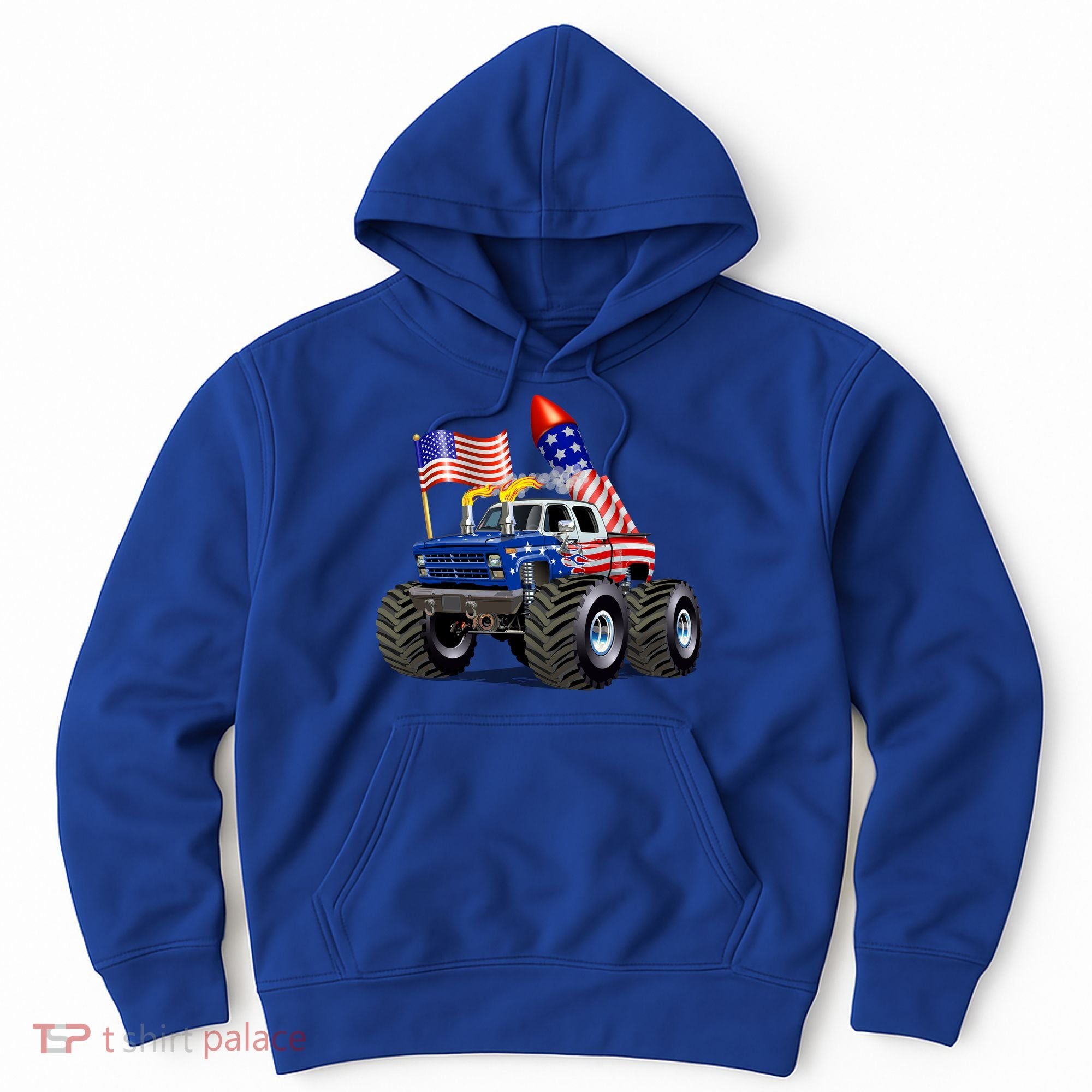 4th Of July Firecracker Monster Truck Hoodie