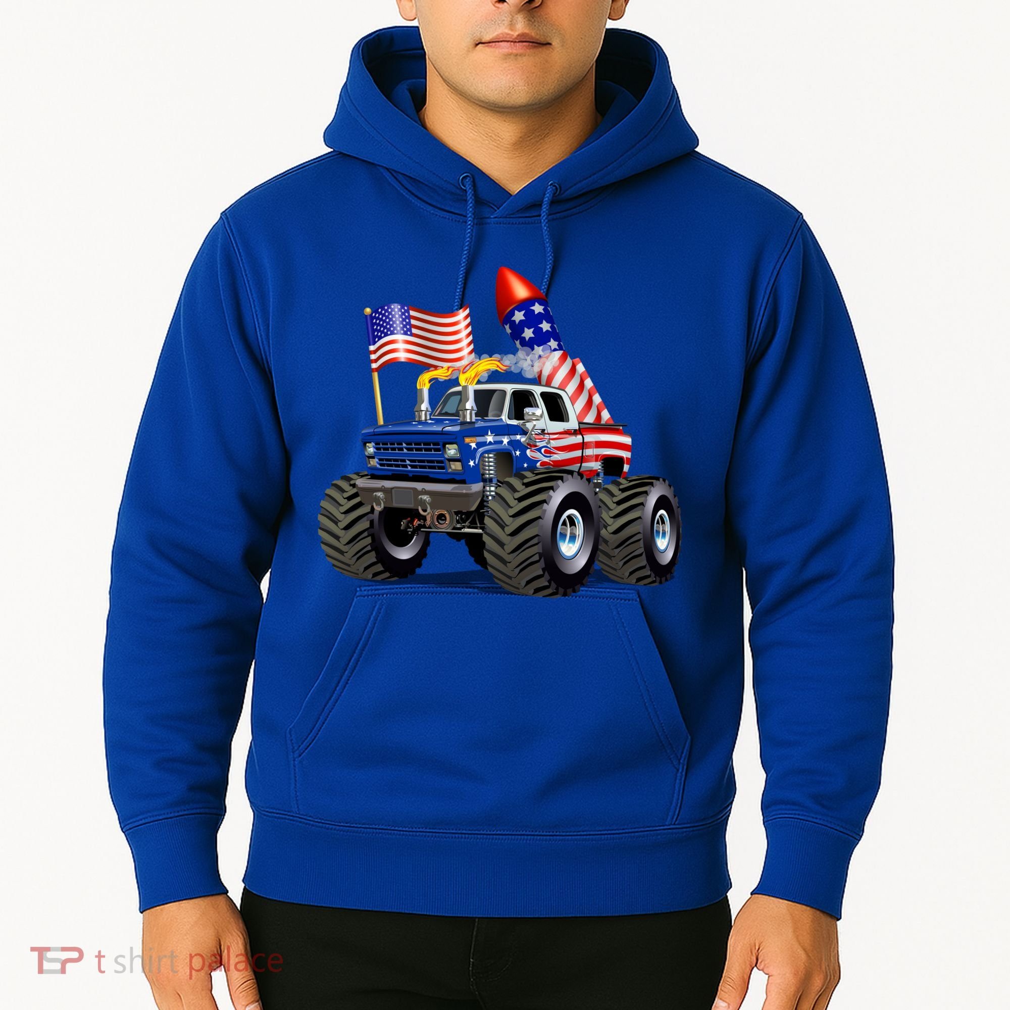 4th Of July Firecracker Monster Truck Hoodie
