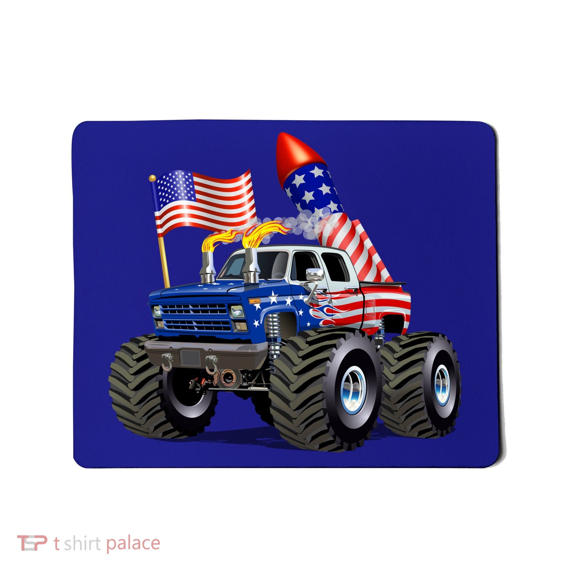 4th Of July Firecracker Monster Truck Mousepad