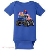 4th Of July Firecracker Monster Truck Baby Bodysuit thumb 0