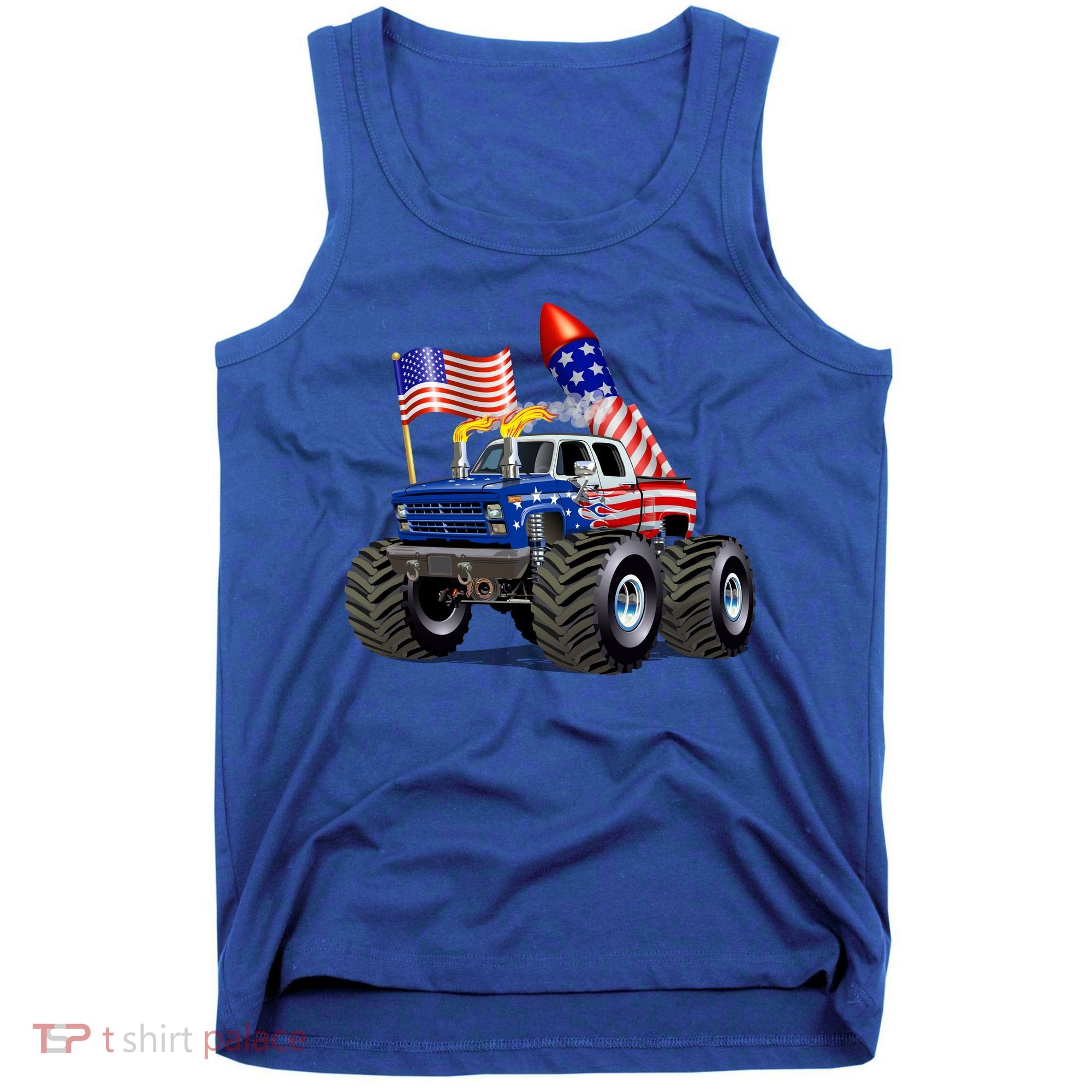 4th Of July Firecracker Monster Truck Tank Top