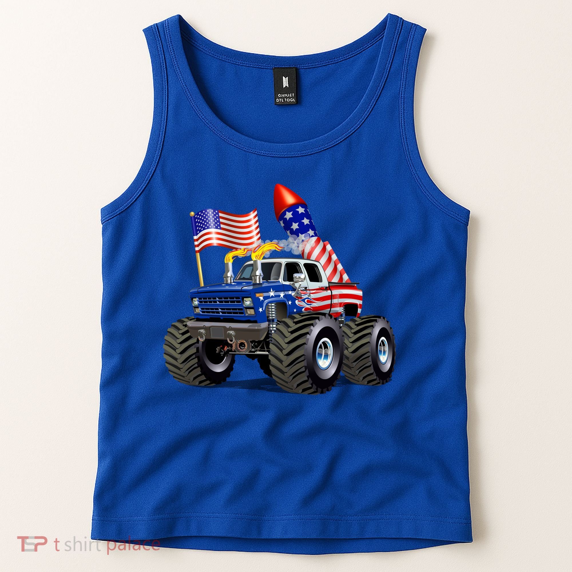 4th Of July Firecracker Monster Truck Tank Top