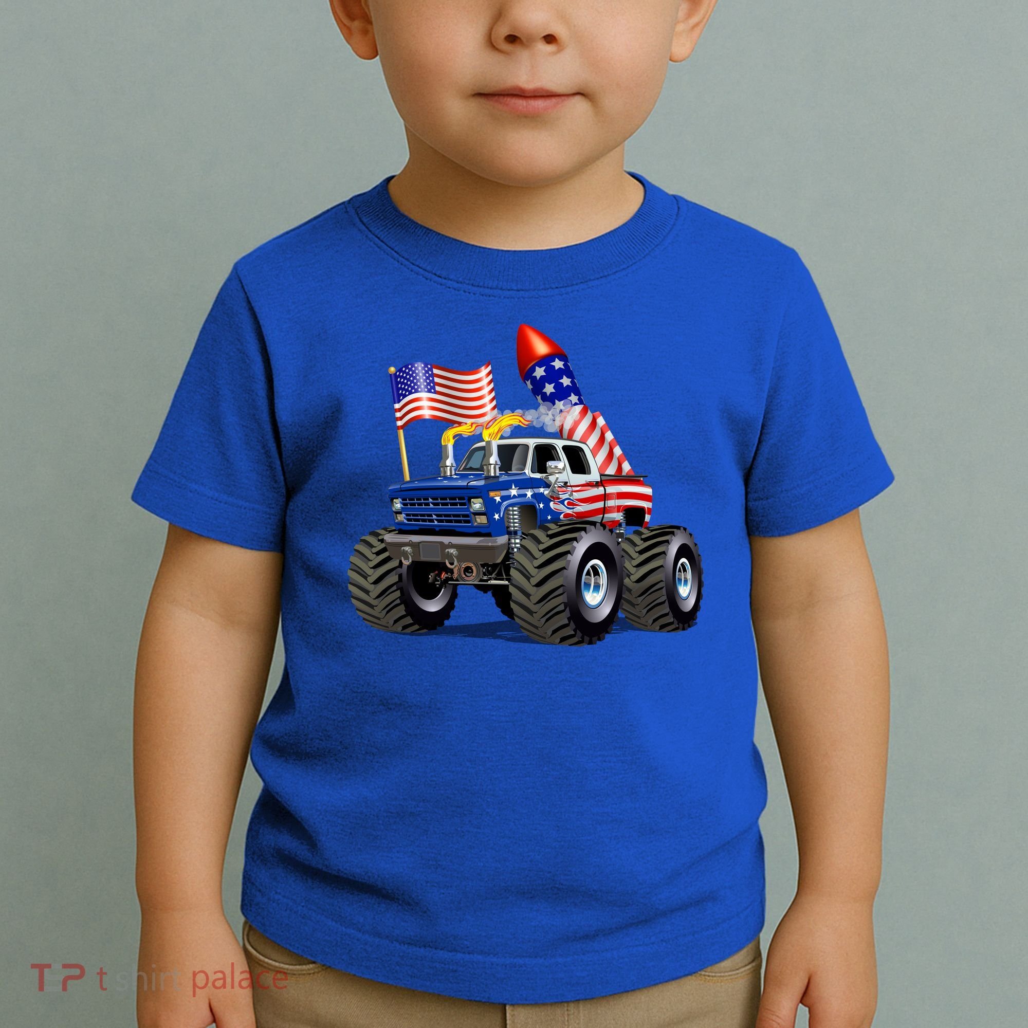 4th Of July Firecracker Monster Truck Toddler T-Shirt