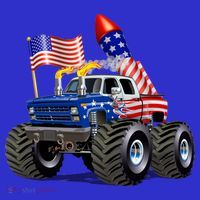 4th Of July Firecracker Monster Truck Visor thumb 3