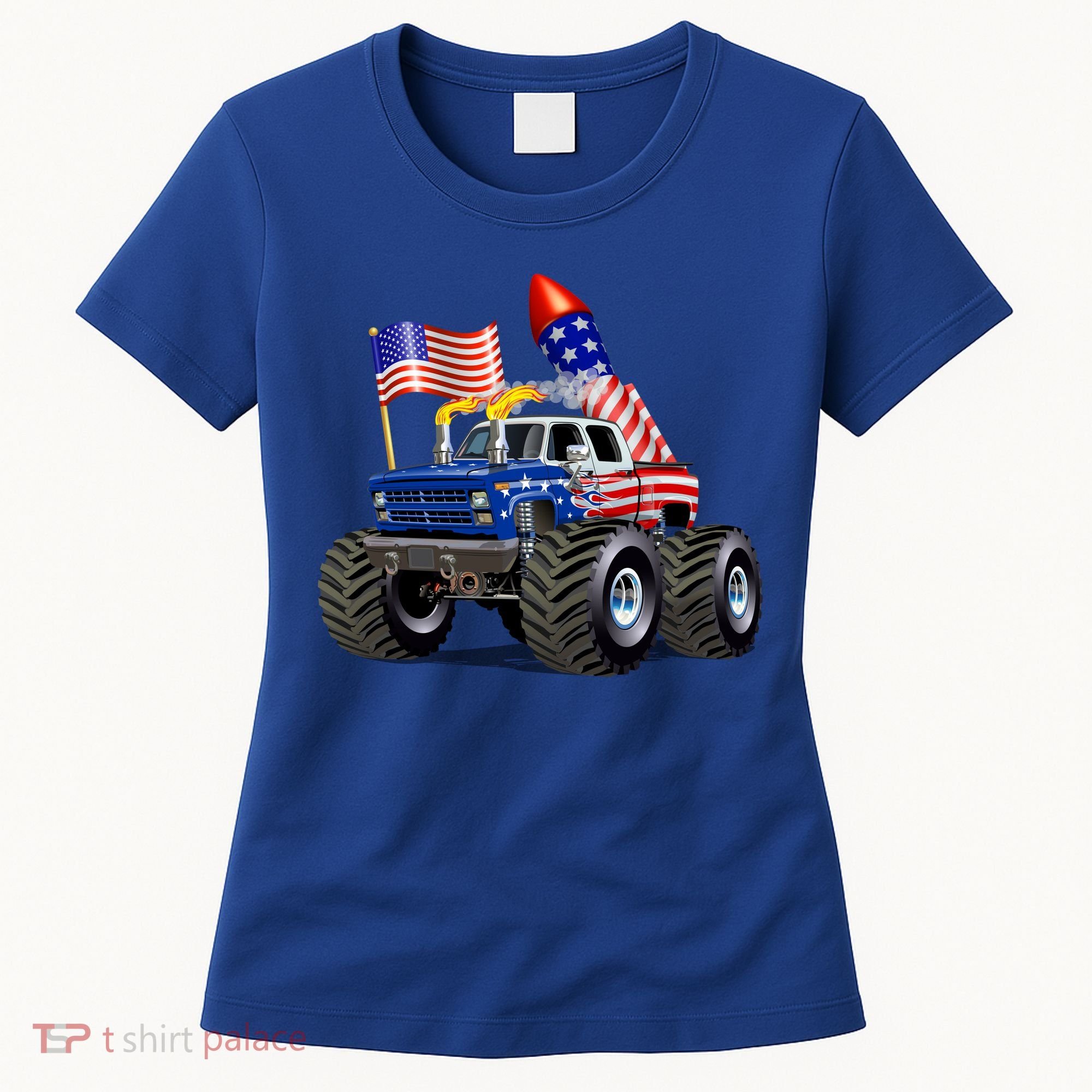 4th Of July Firecracker Monster Truck Women's T-Shirt