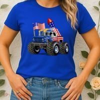 4th Of July Firecracker Monster Truck Women's T-Shirt thumb 2