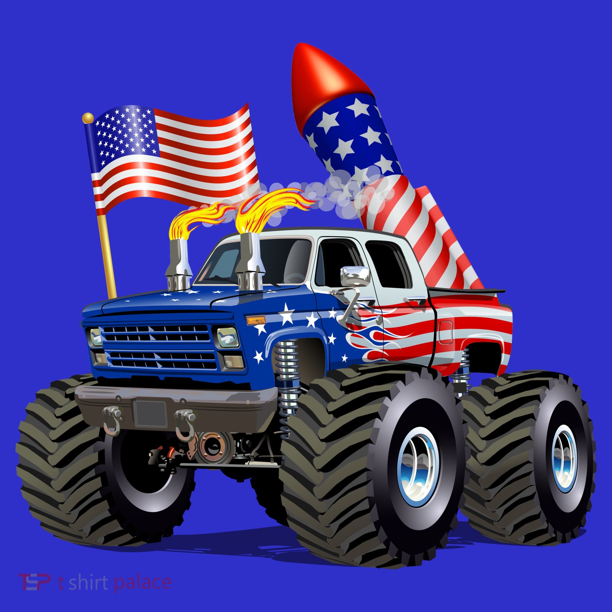 4th Of July Firecracker Monster Truck Kids Sweatshirt