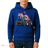 4th Of July Firecracker Monster Truck Kids Hoodie thumb 4