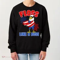 4th Of July Floss Like A Boss Eagle Women's Sweatshirt thumb 0