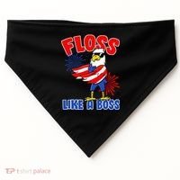 4th Of July Floss Like A Boss Eagle USA-Made Doggie Bandana thumb 0