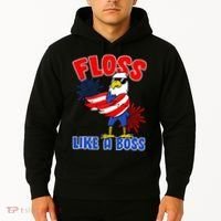 4th Of July Floss Like A Boss Eagle Hoodie thumb 2