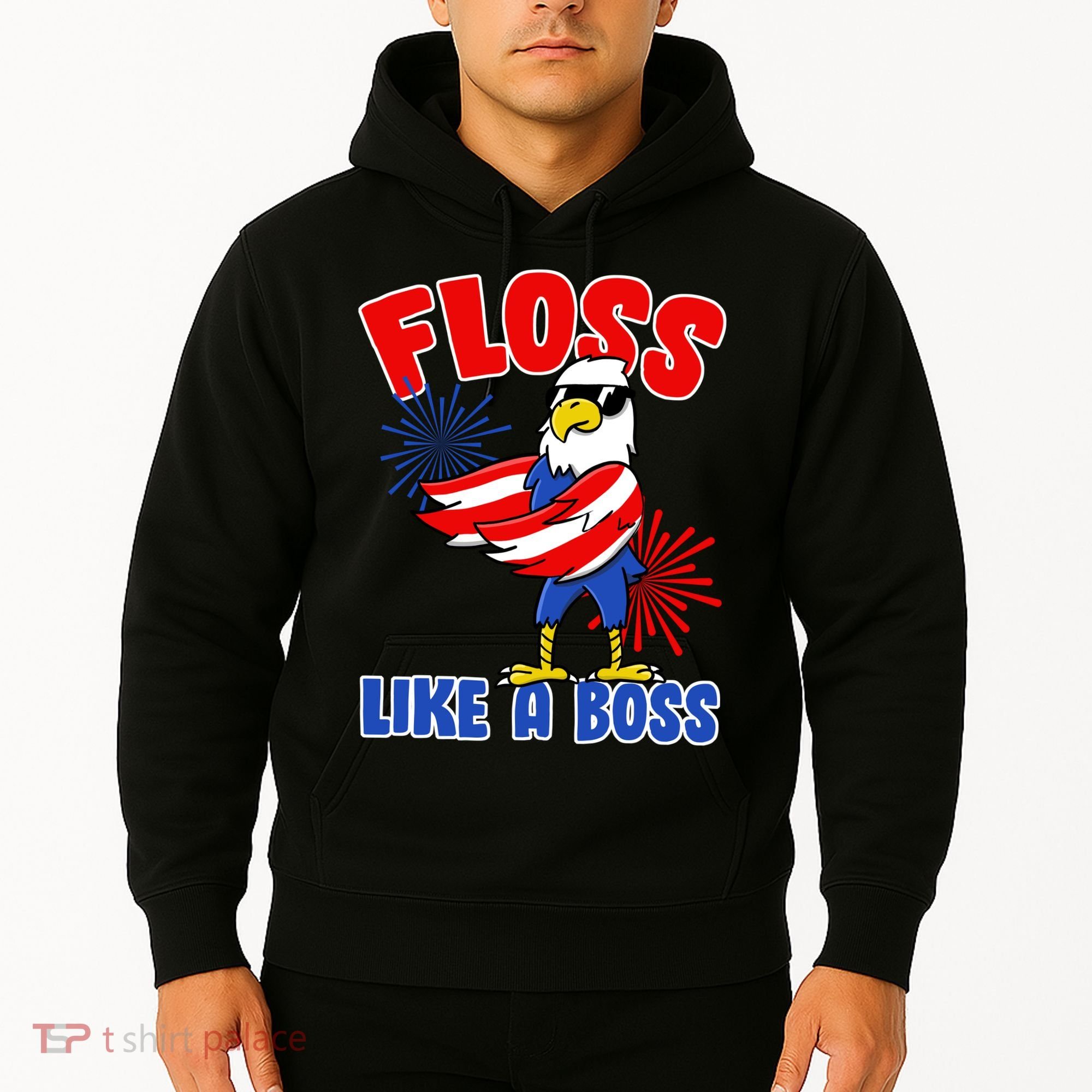 4th Of July Floss Like A Boss Eagle Hoodie
