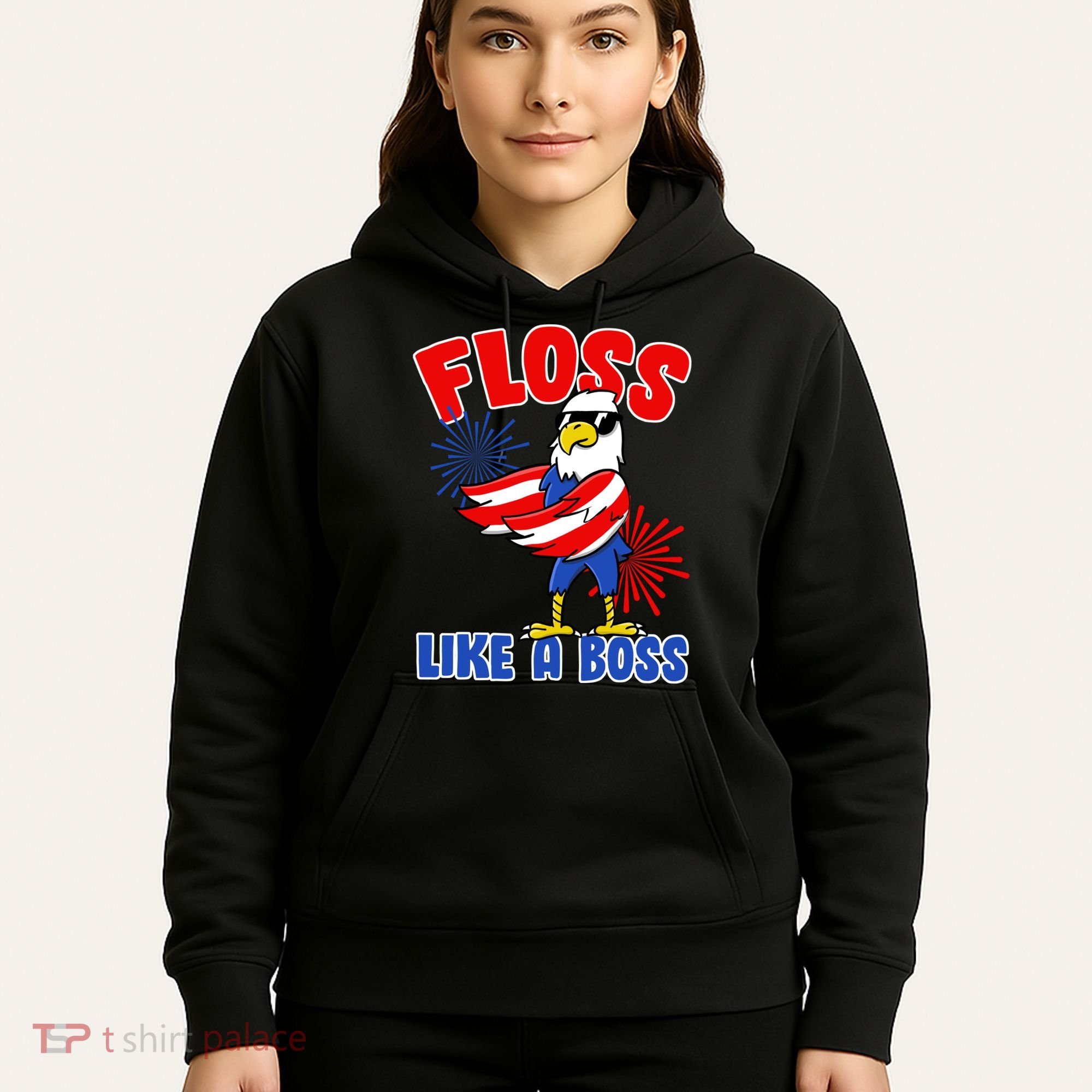 4th Of July Floss Like A Boss Eagle Hoodie
