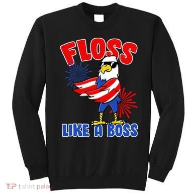 4th Of July Floss Like A Boss Eagle Sweatshirt