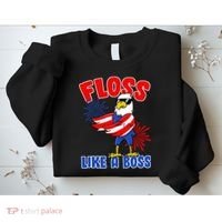 4th Of July Floss Like A Boss Eagle Sweatshirt thumb 2