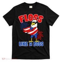 4th Of July Floss Like A Boss Eagle T-Shirt thumb 0