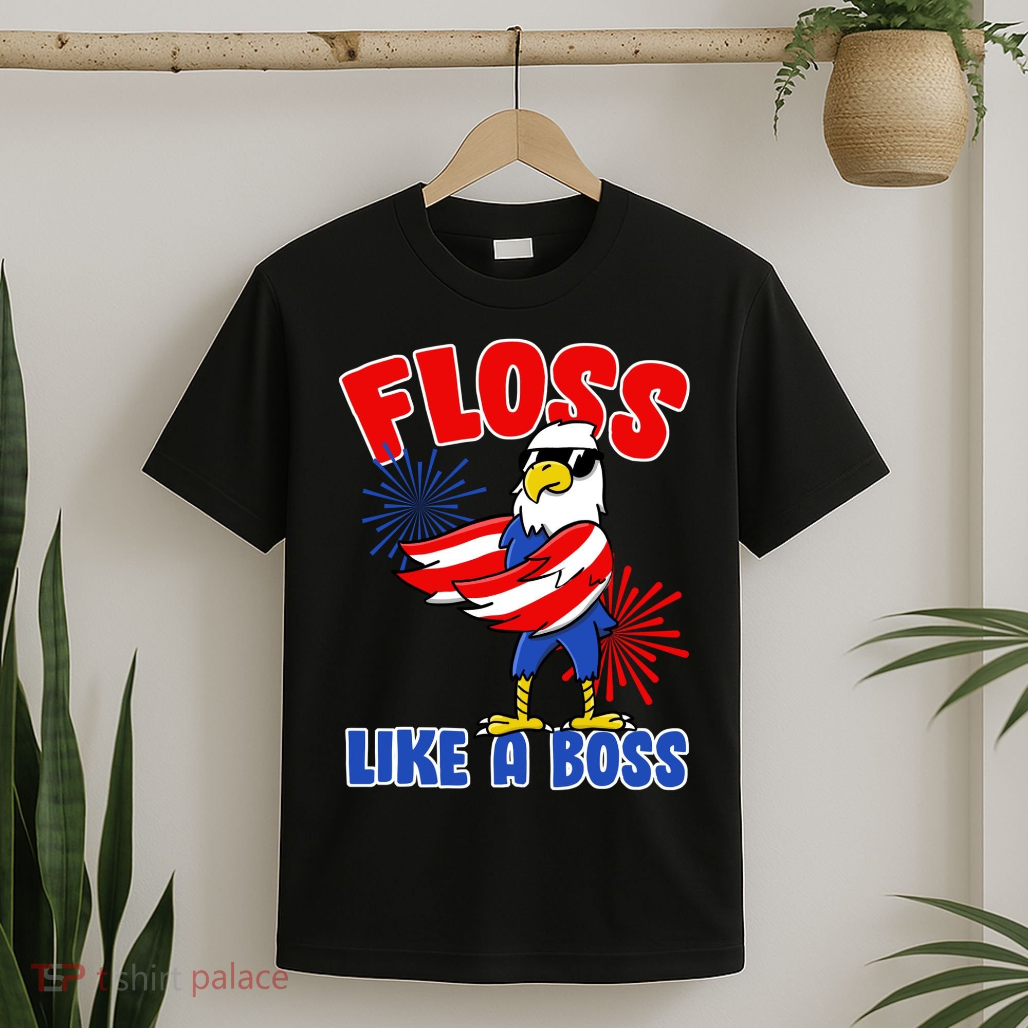 4th Of July Floss Like A Boss Eagle T-Shirt