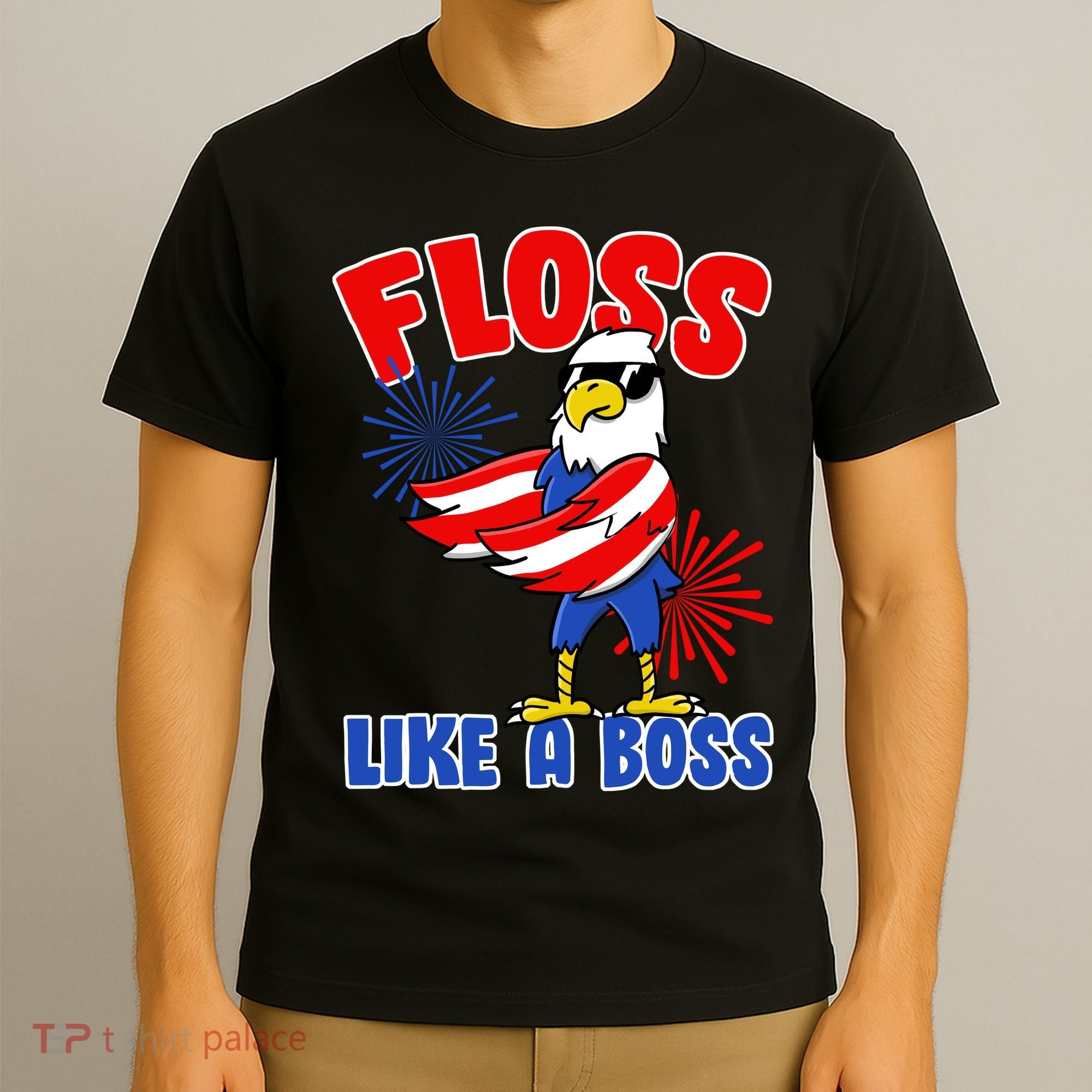 4th Of July Floss Like A Boss Eagle T-Shirt