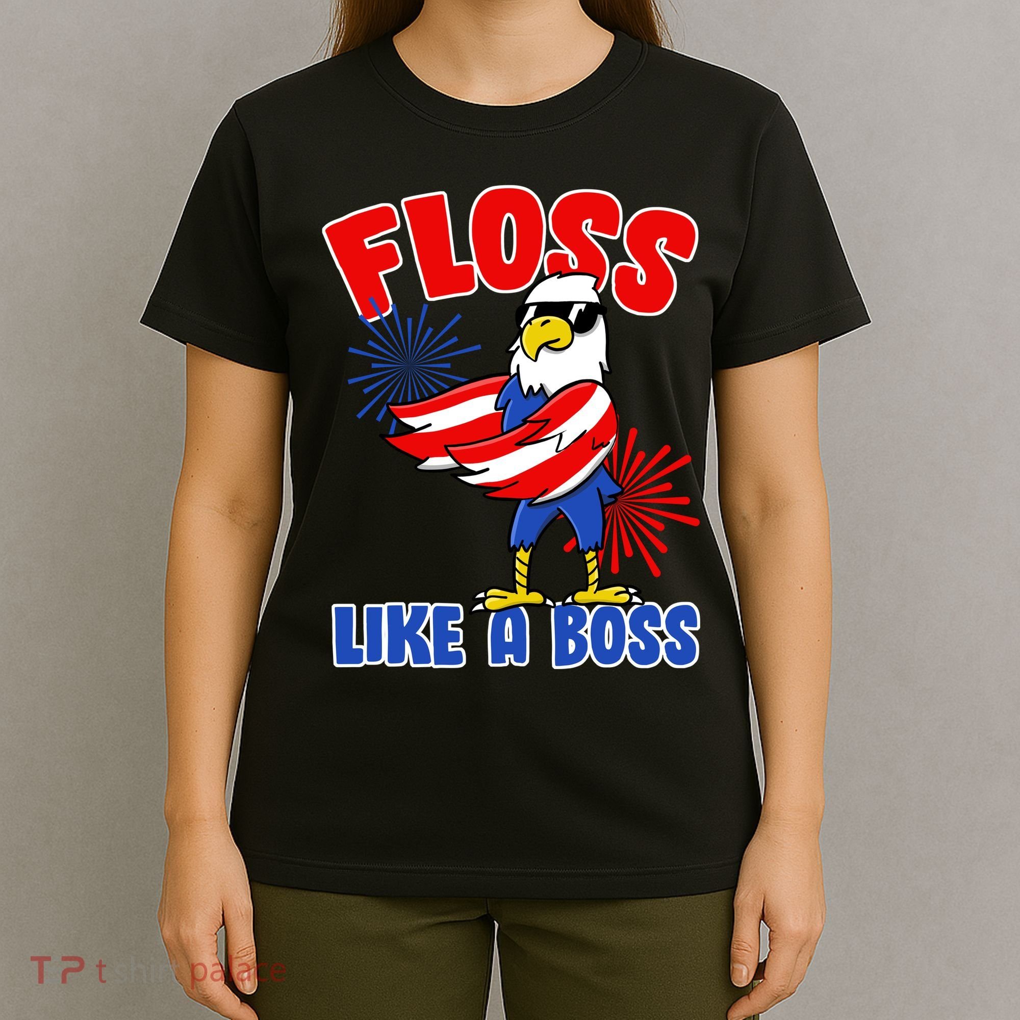 4th Of July Floss Like A Boss Eagle T-Shirt