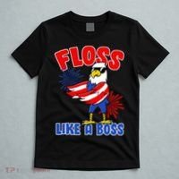 4th Of July Floss Like A Boss Eagle T-Shirt thumb 5