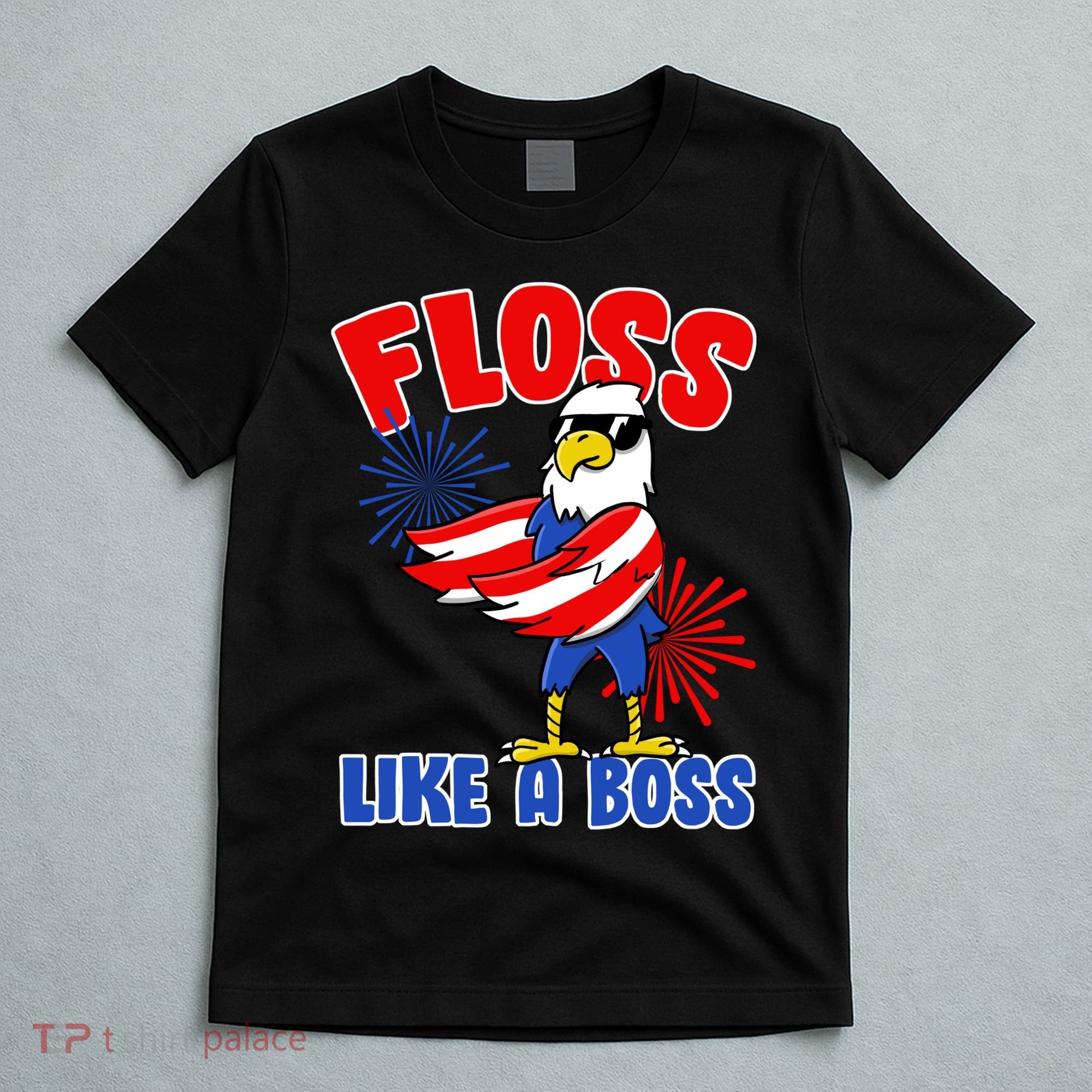4th Of July Floss Like A Boss Eagle T-Shirt