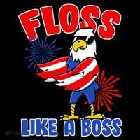 4th Of July Floss Like A Boss Eagle Bucket Hat thumb 4