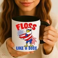 4th Of July Floss Like A Boss Eagle Coffee Mug thumb 3
