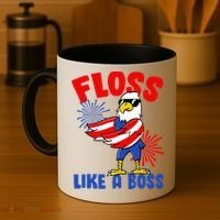 4th Of July Floss Like A Boss Eagle Coffee Mug thumb 4