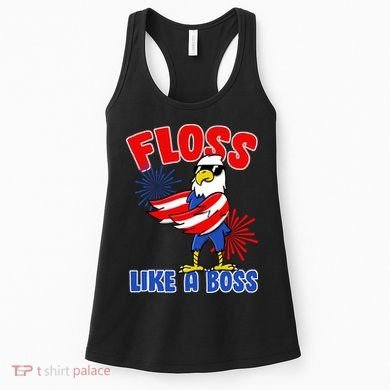 4th Of July Floss Like A Boss Eagle Women's Tank Top