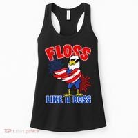 4th Of July Floss Like A Boss Eagle Women's Tank Top thumb 0