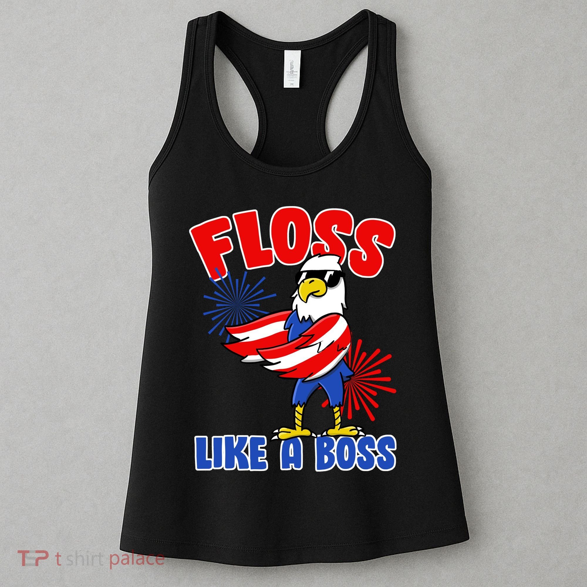 4th Of July Floss Like A Boss Eagle Women's Tank Top